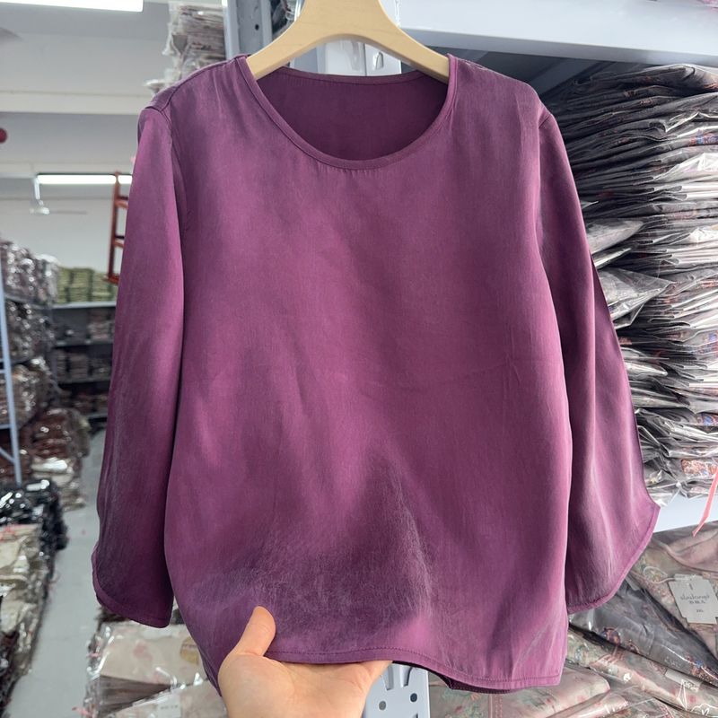 6177款新中式短款上衣【紫缎】