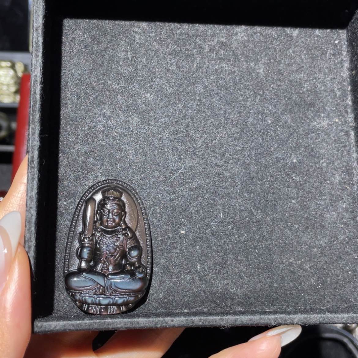 【闪购商品】未镶嵌黑曜岩吊坠(不含链)L*@