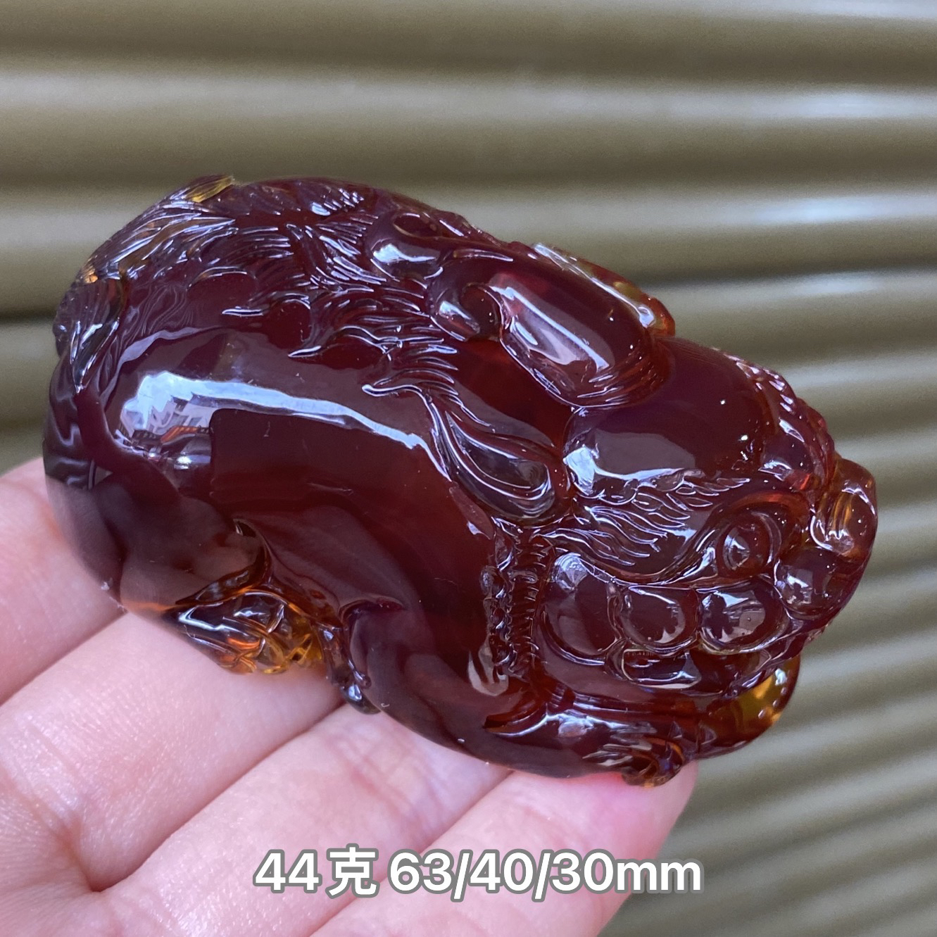 【小伊琥珀】44克果冻红蜜貔貅