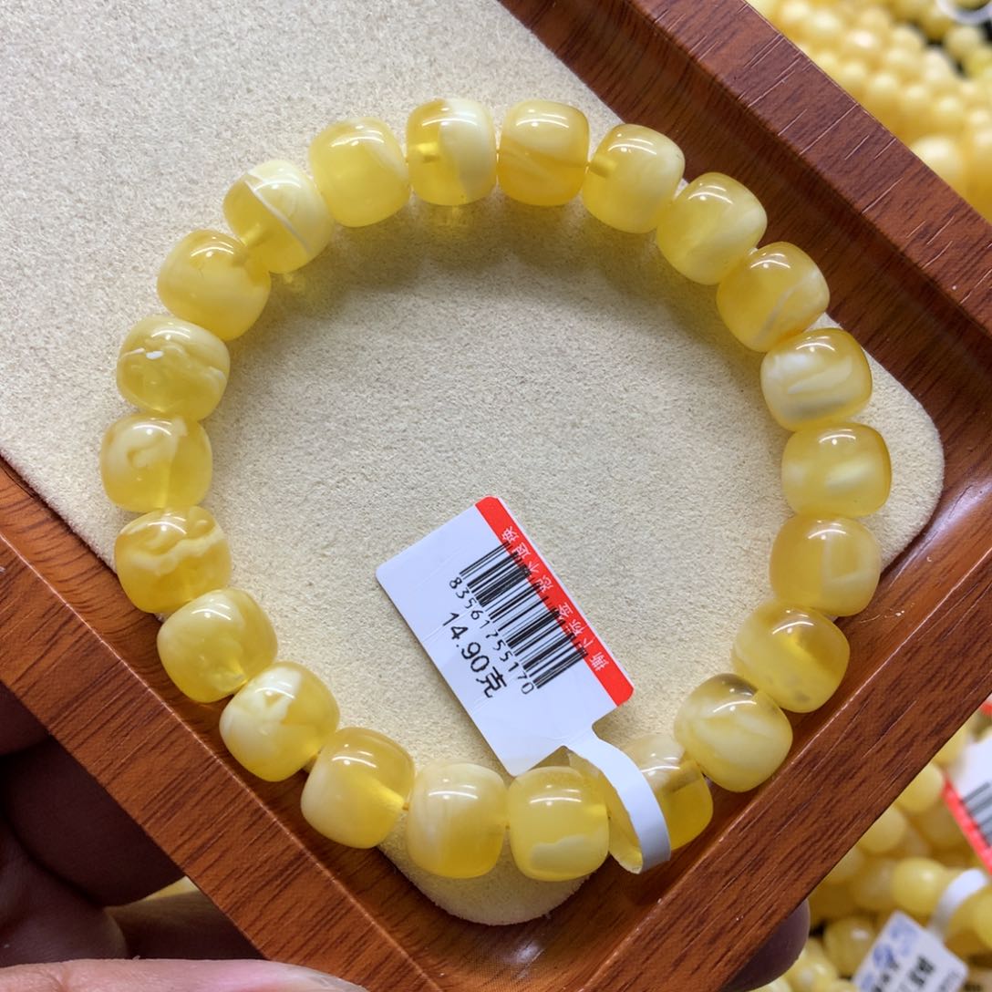 蜜蜡手链未镶嵌8****8蜜蜡