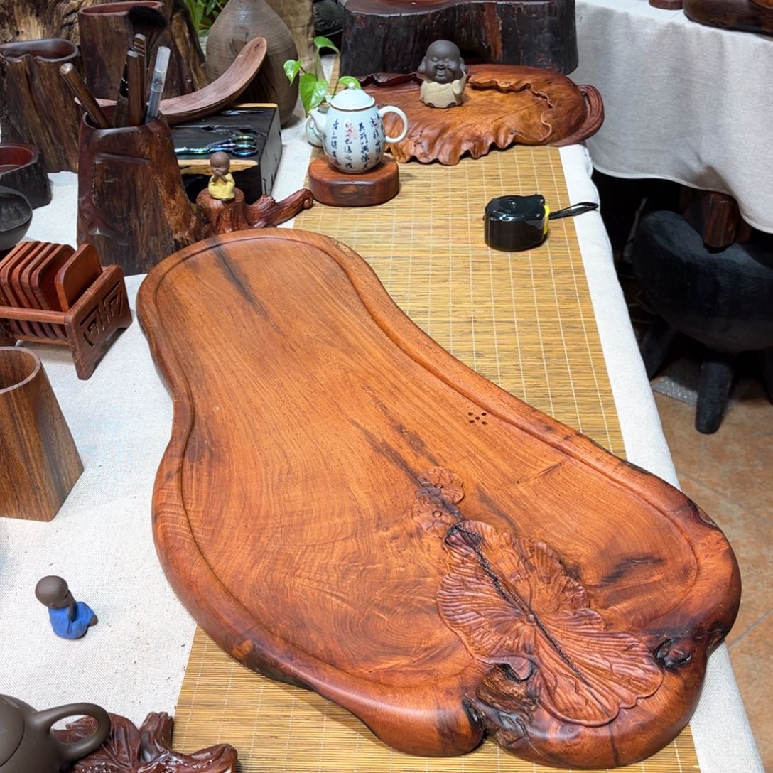 缅甸花梨湿泡茶盘