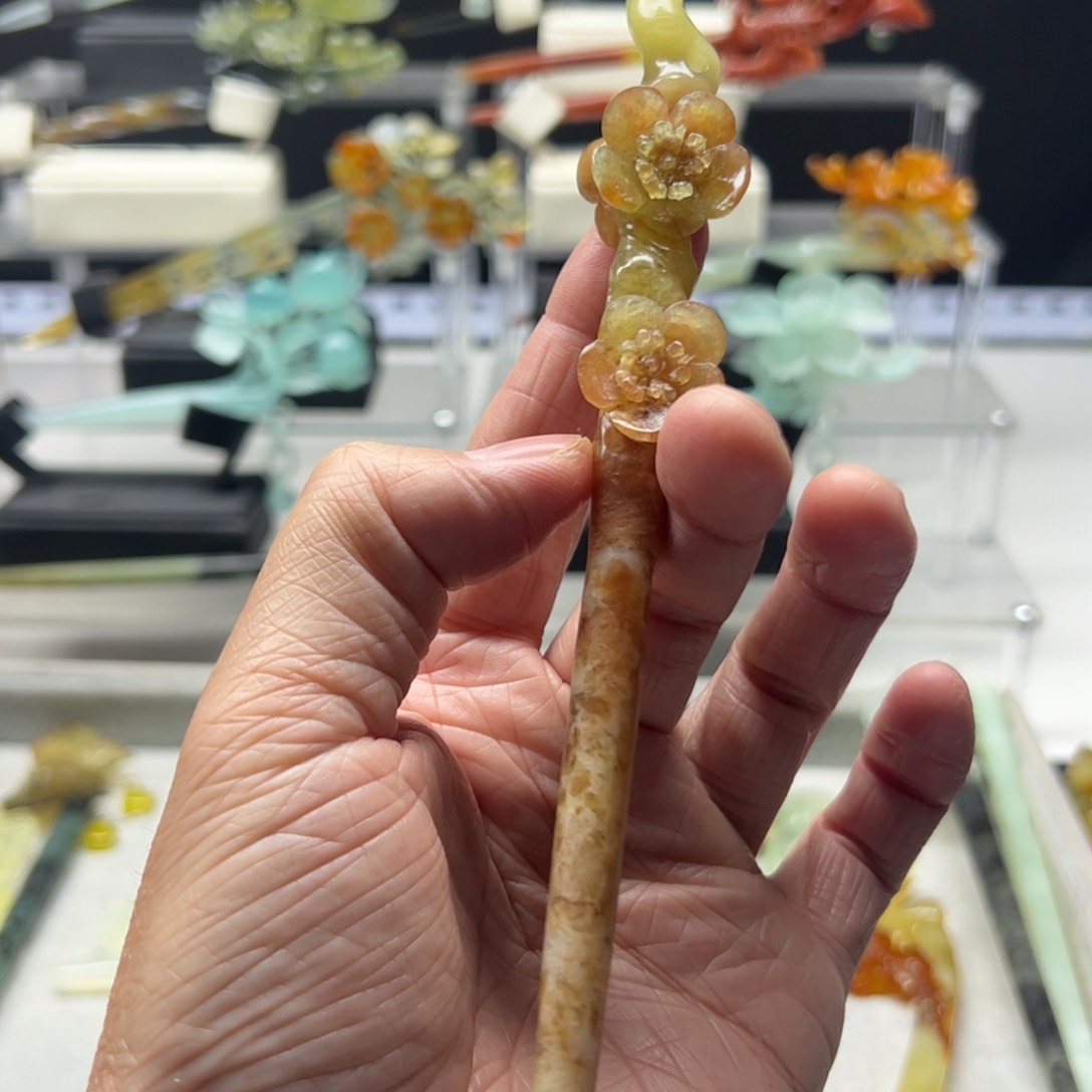 岫玉福利发簪未镶嵌
