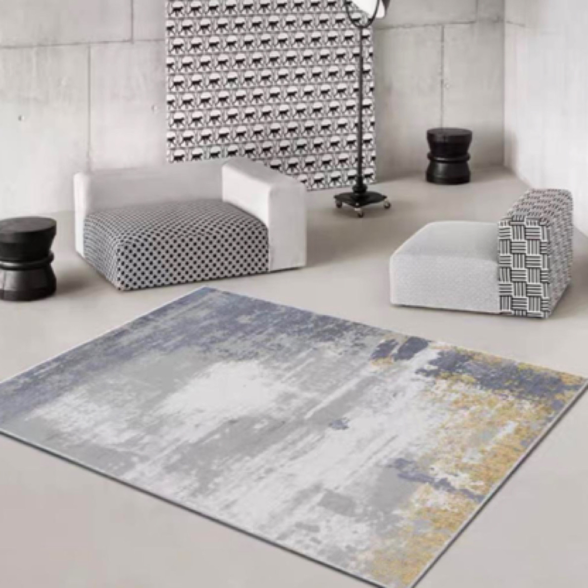 德里克 简约设计感 欧洲大货尾单客厅地毯