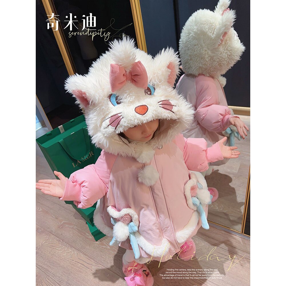 【玛丽猫】女童洛丽塔卡通少女保暖加厚儿童羽绒服
