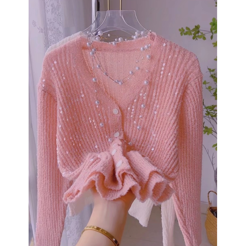 Sz69重工亮片春款开衫