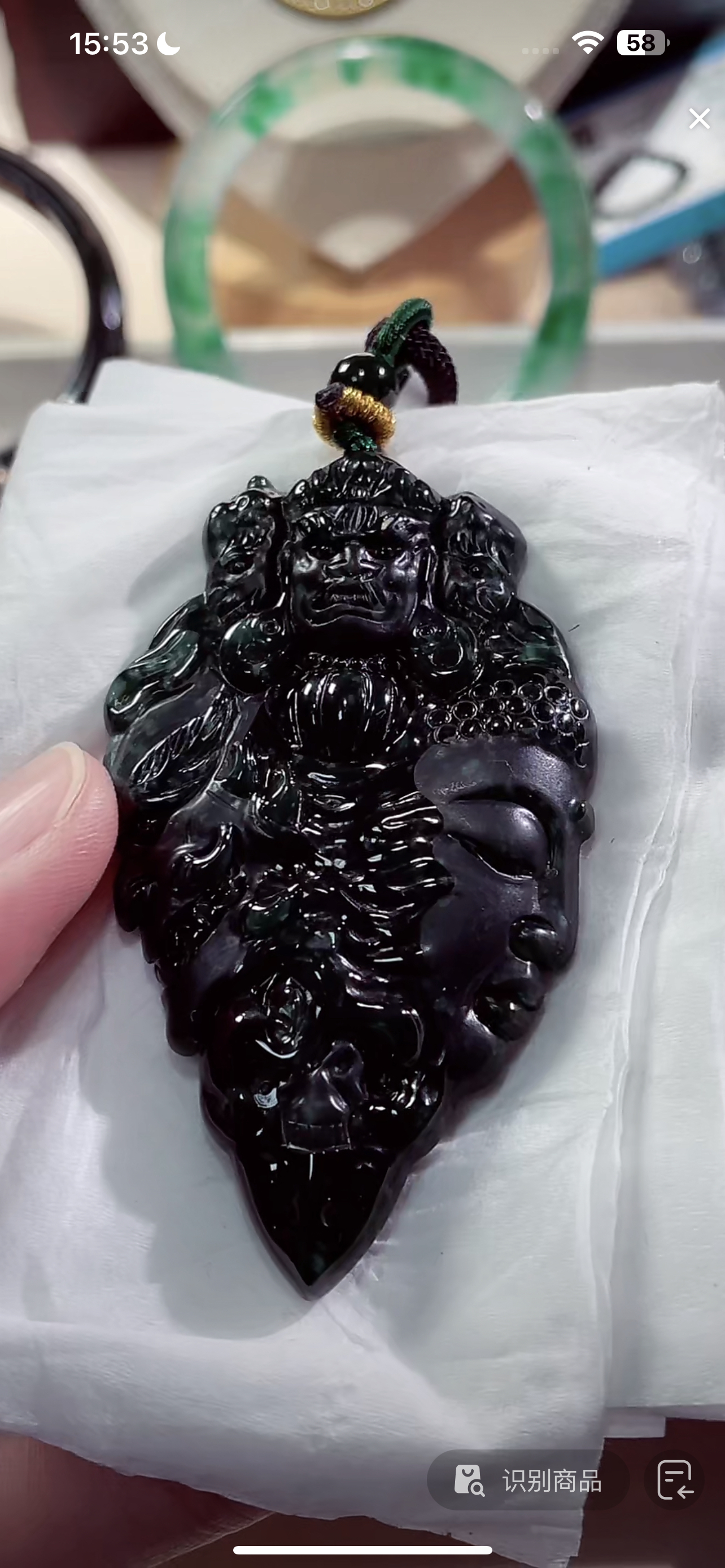 天然A货翡翠降魔杵