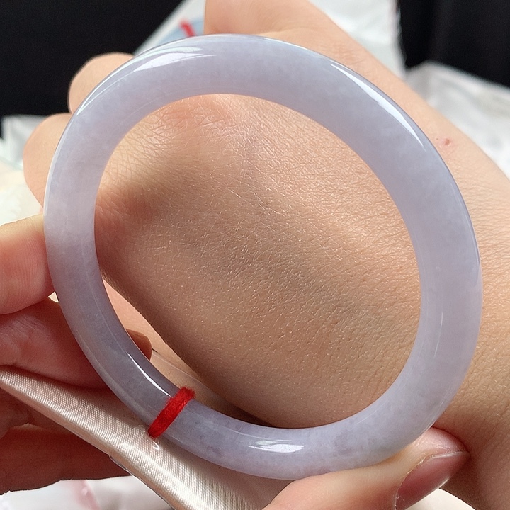 翡翠未镶嵌手镯57有纹