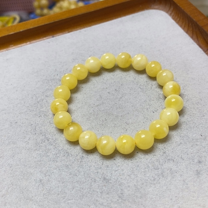 蜜蜡未镶嵌裸石手串