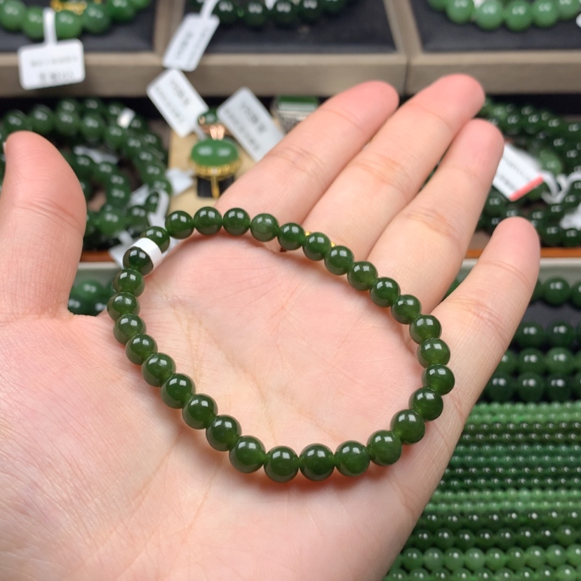 【闪购商品】和田玉（碧玉）手串未镶嵌6mm 