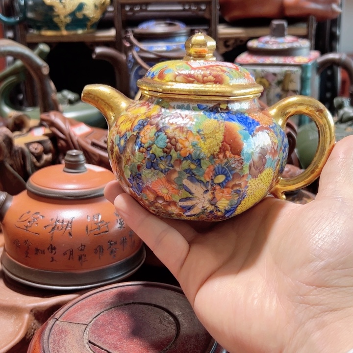 茶壶紫砂紫砂壶收藏起来了！