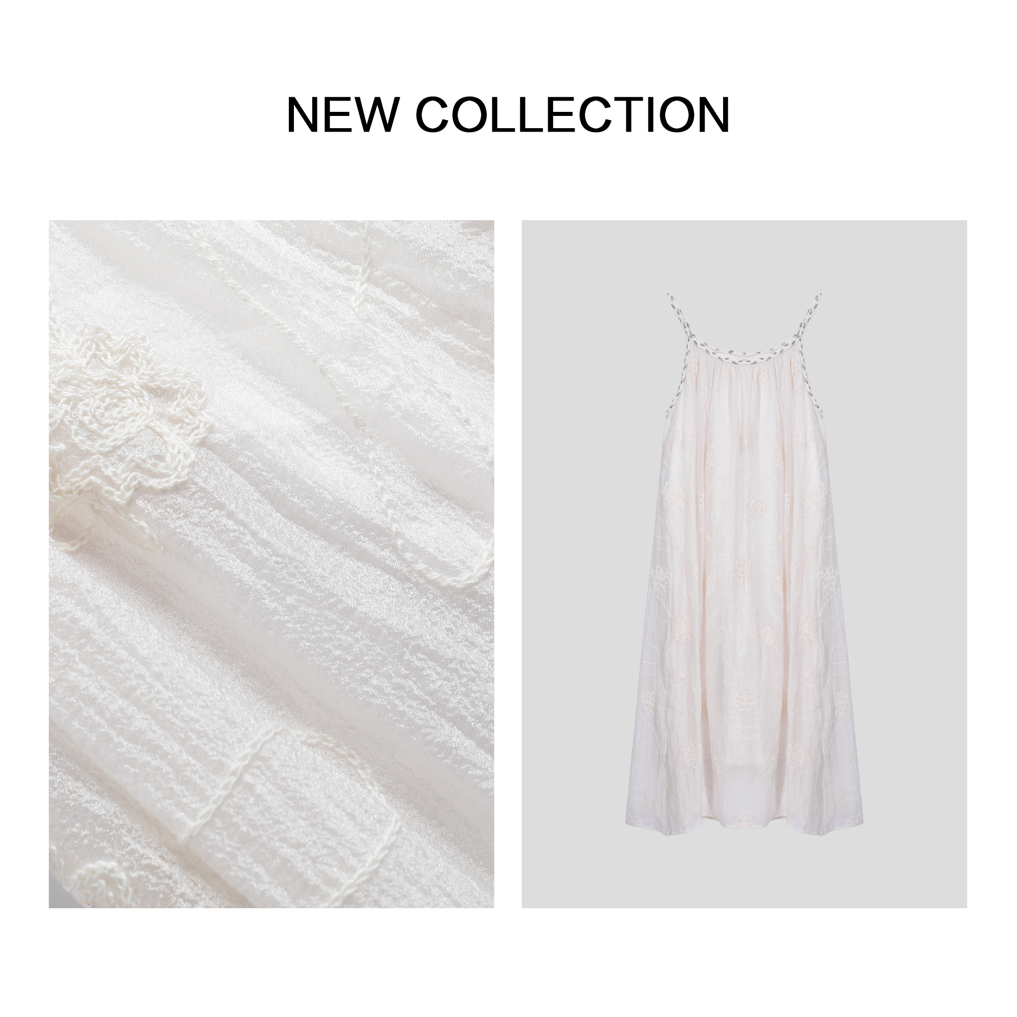 【珊珊专属】L3F28128 优雅仙女风刺绣连衣裙-8128