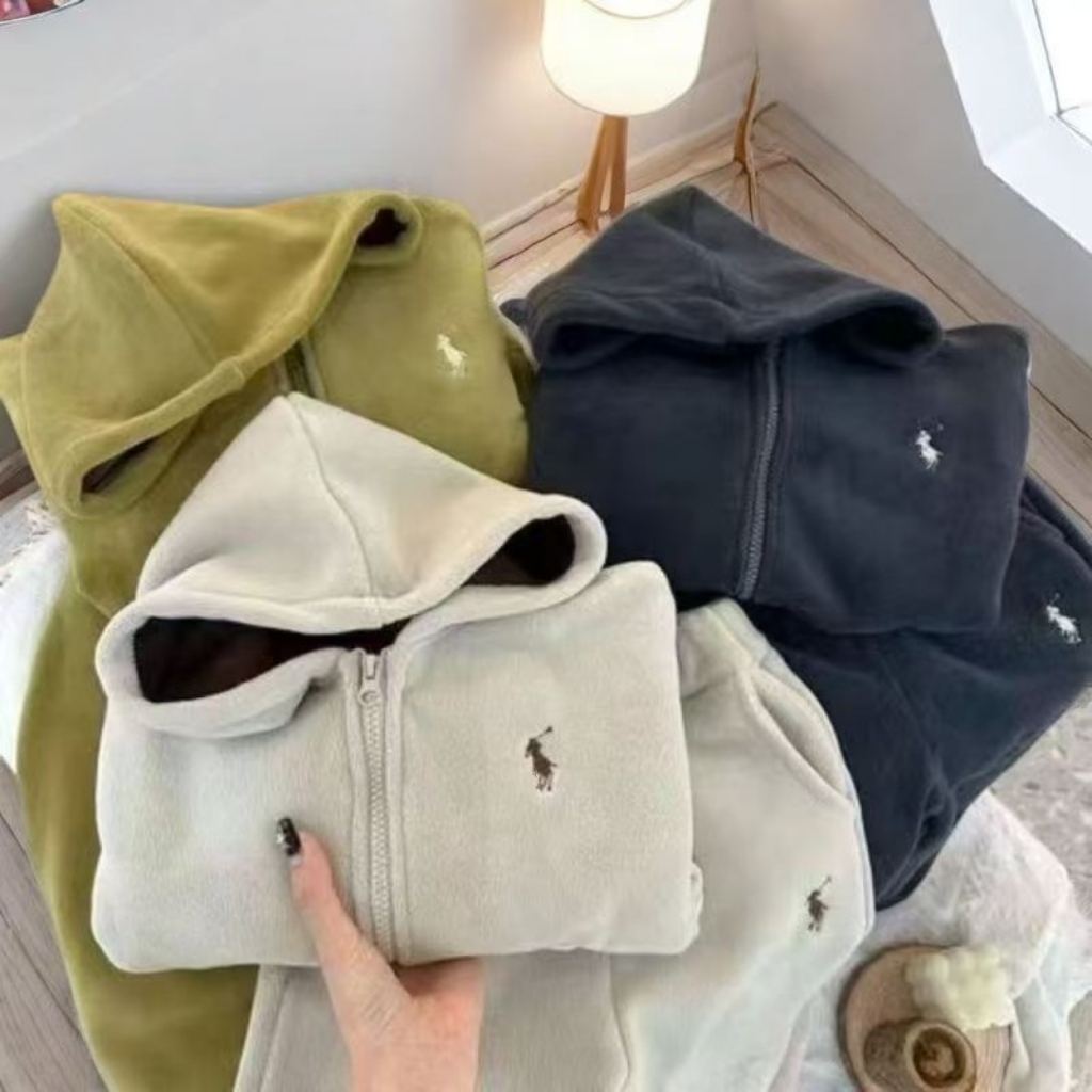 男童女童拉链外套冬季新品儿童连帽套装裤子加厚加绒保暖两件套