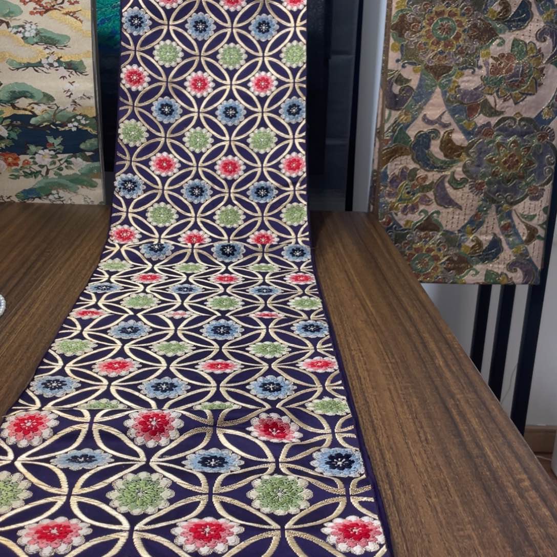 织绣唐锦西阵织桌旗茶旗6