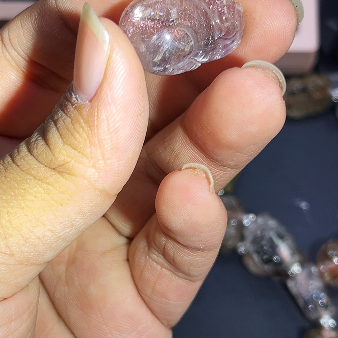 颈饰未镶嵌水晶红烟花