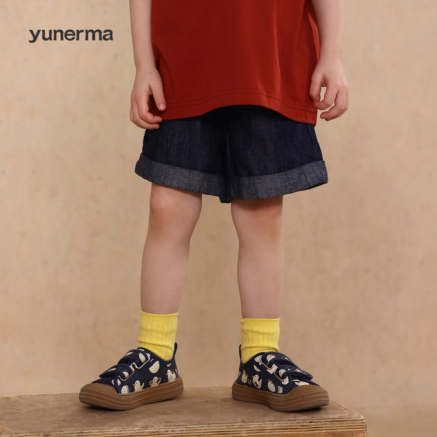 女童2025夏季新款百搭卷边亚麻牛仔短裤允儿妈洋气休闲裤儿童裤子