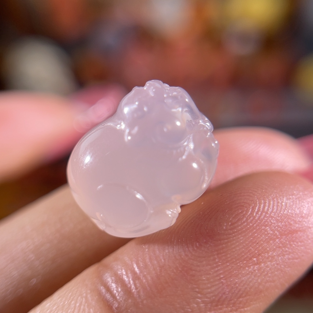 玛瑙/玉髓中洞子貔貅不退换未镶嵌