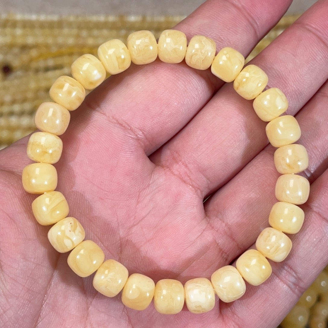 蜜蜡裸石未镶嵌蜜蜡手串8.3mm