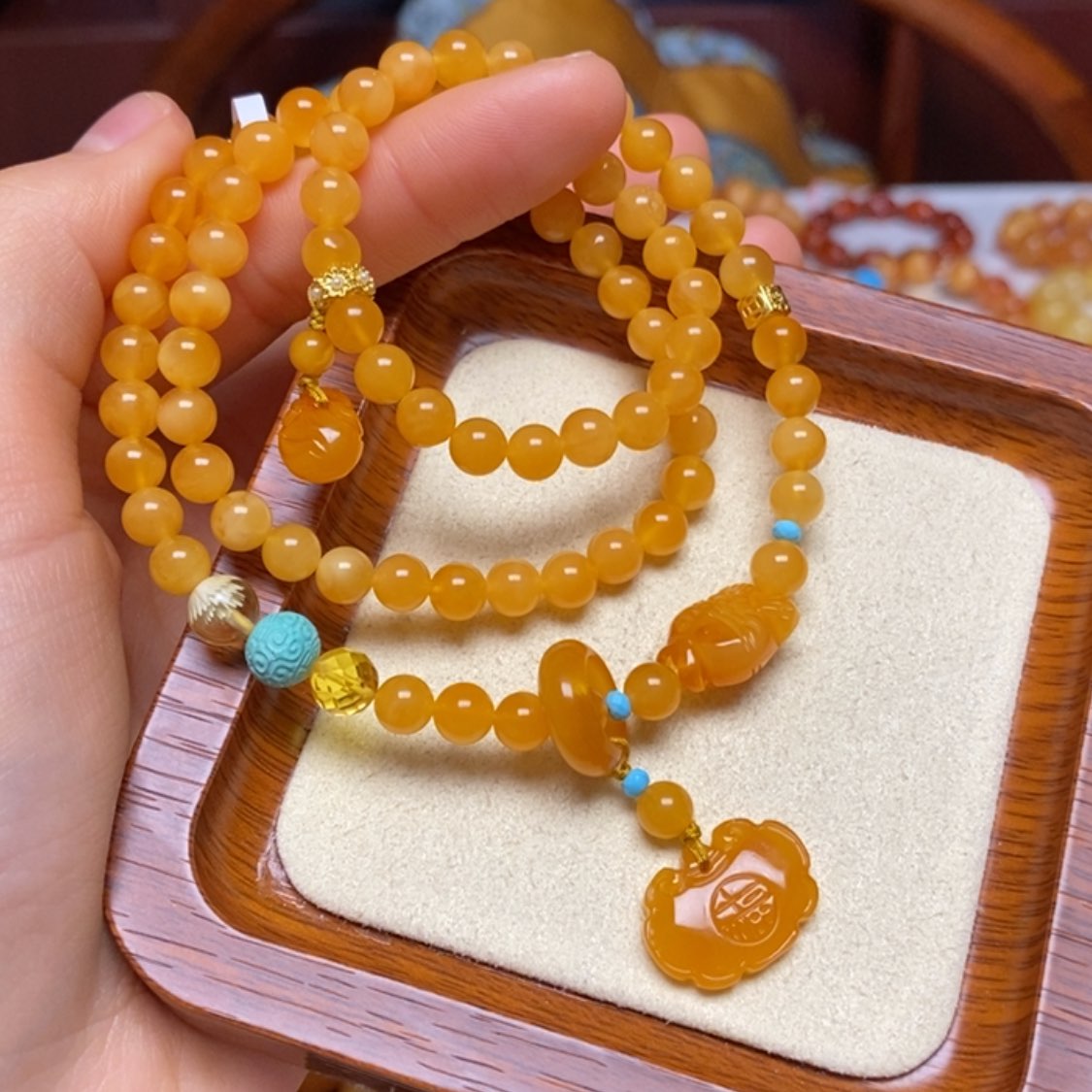 【闪购商品】蜜蜡手链未镶嵌手串