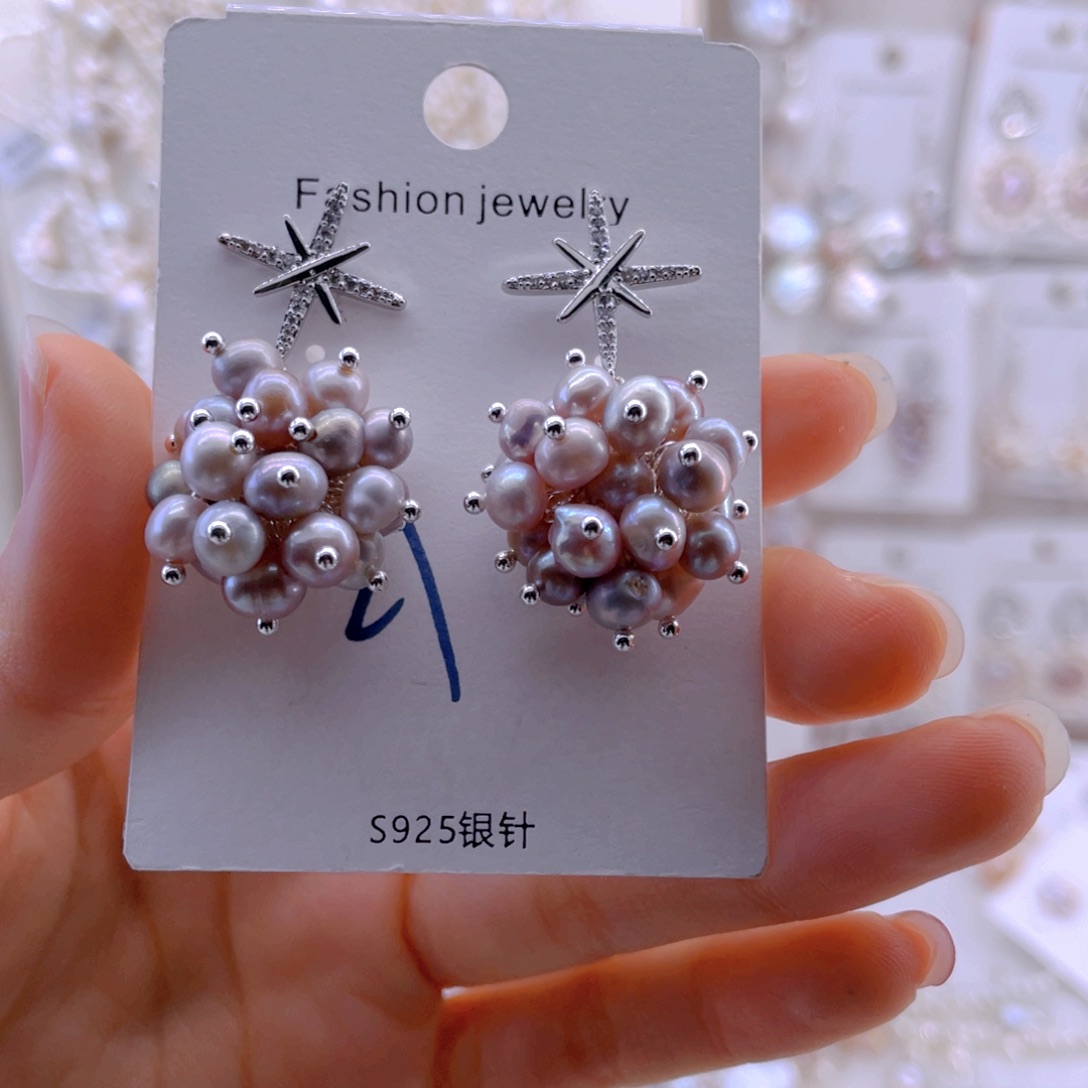 未镶嵌耳饰淡水珍珠耳饰