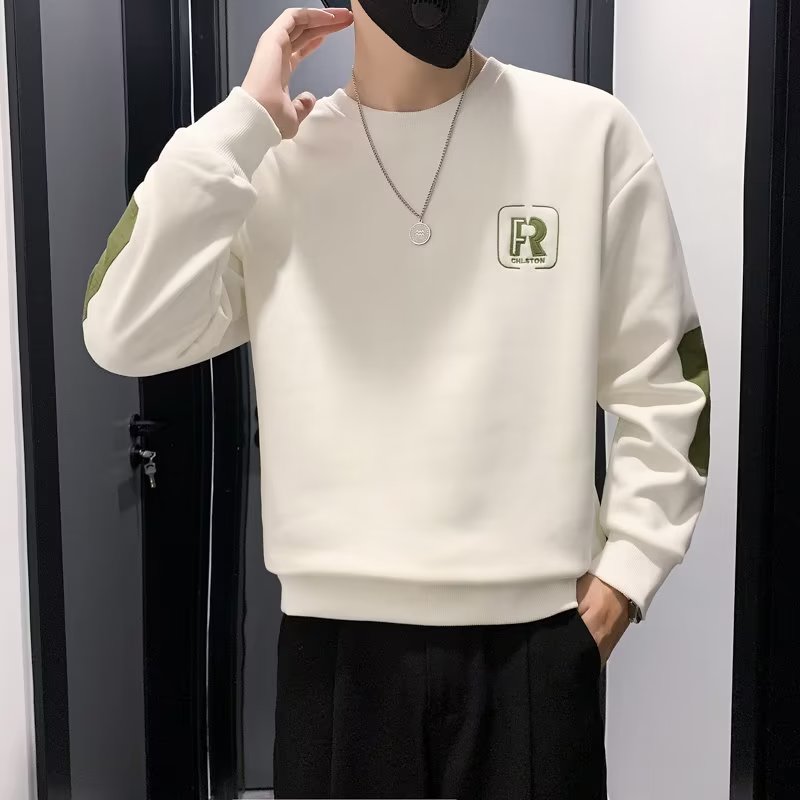 129春秋季圆领长袖卫衣男女潮流百搭休闲T恤上衣服2025年潮
