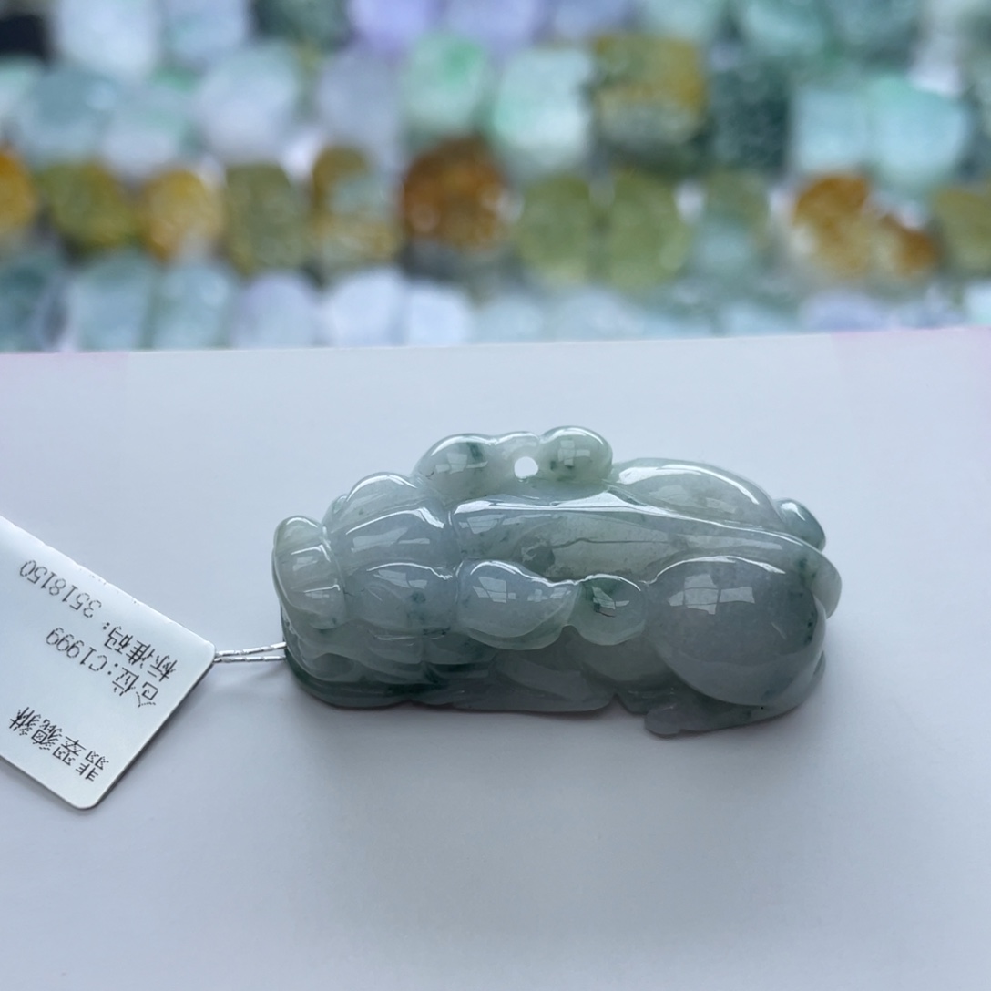 翡翠颈饰未镶嵌貔貅