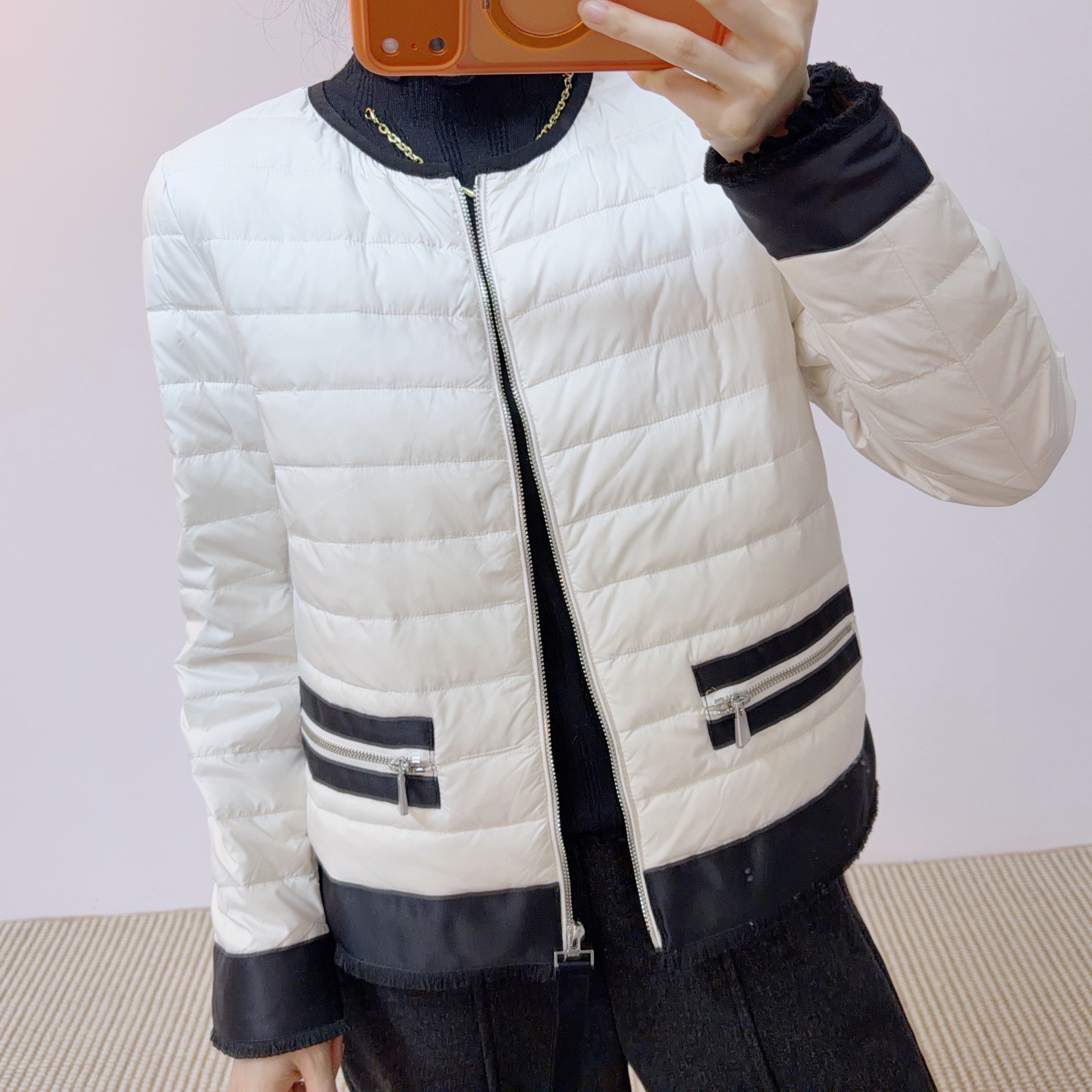 511时尚气质圆领百搭短款小香风羽绒服7511/GP