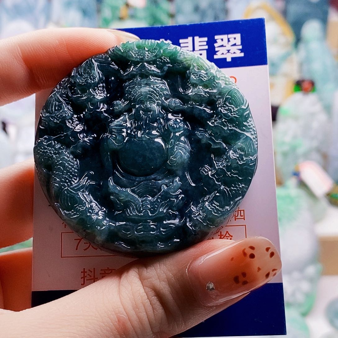 吊坠(不含链)未镶嵌翡翠平***风