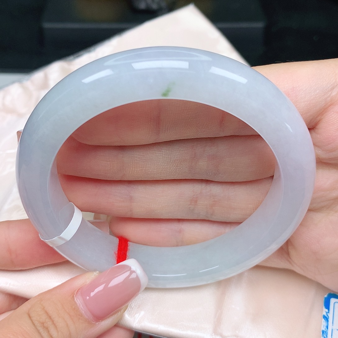 未镶嵌手镯翡翠58圈冰胶春彩