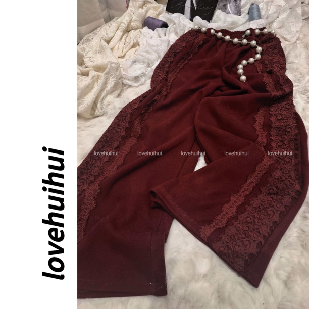 lovehuihui 《1982年的拉菲》显瘦直筒韩版休闲裤子