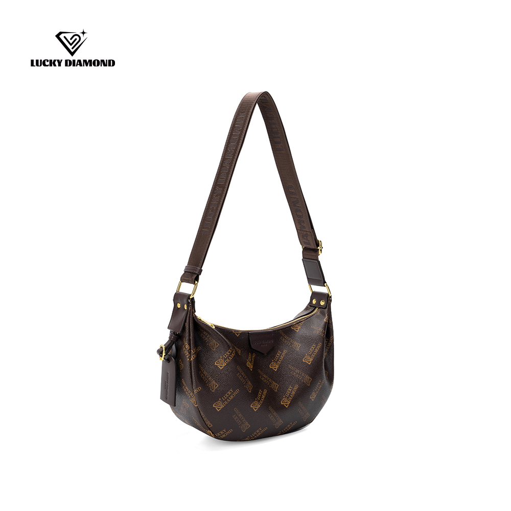 2025新款字母涂鸦饺子包时尚百搭单肩挎包轻奢女士包包