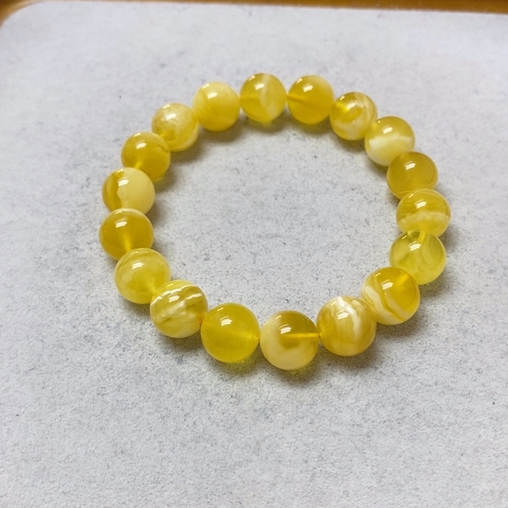 蜜蜡未镶嵌裸石手串