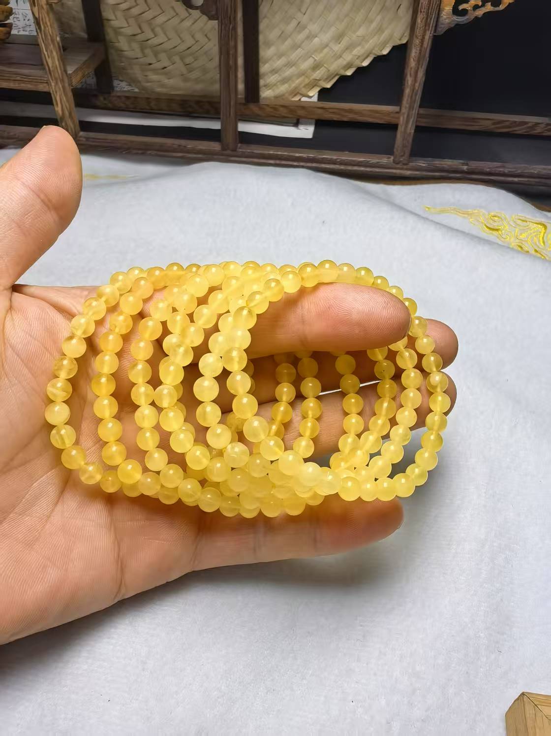 M-1017《单素圈手串》天然蜜蜡新款百搭（拍一发一.多样性发货）