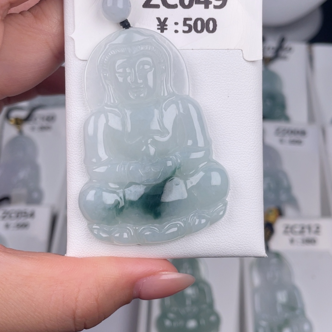 翡翠未镶嵌颈饰zc049