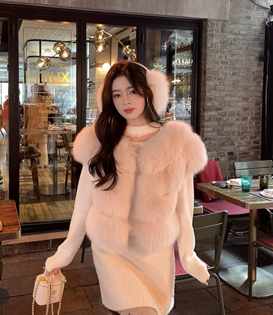【HuoYeFur】名媛千金 狐狸披肩韩系外套女