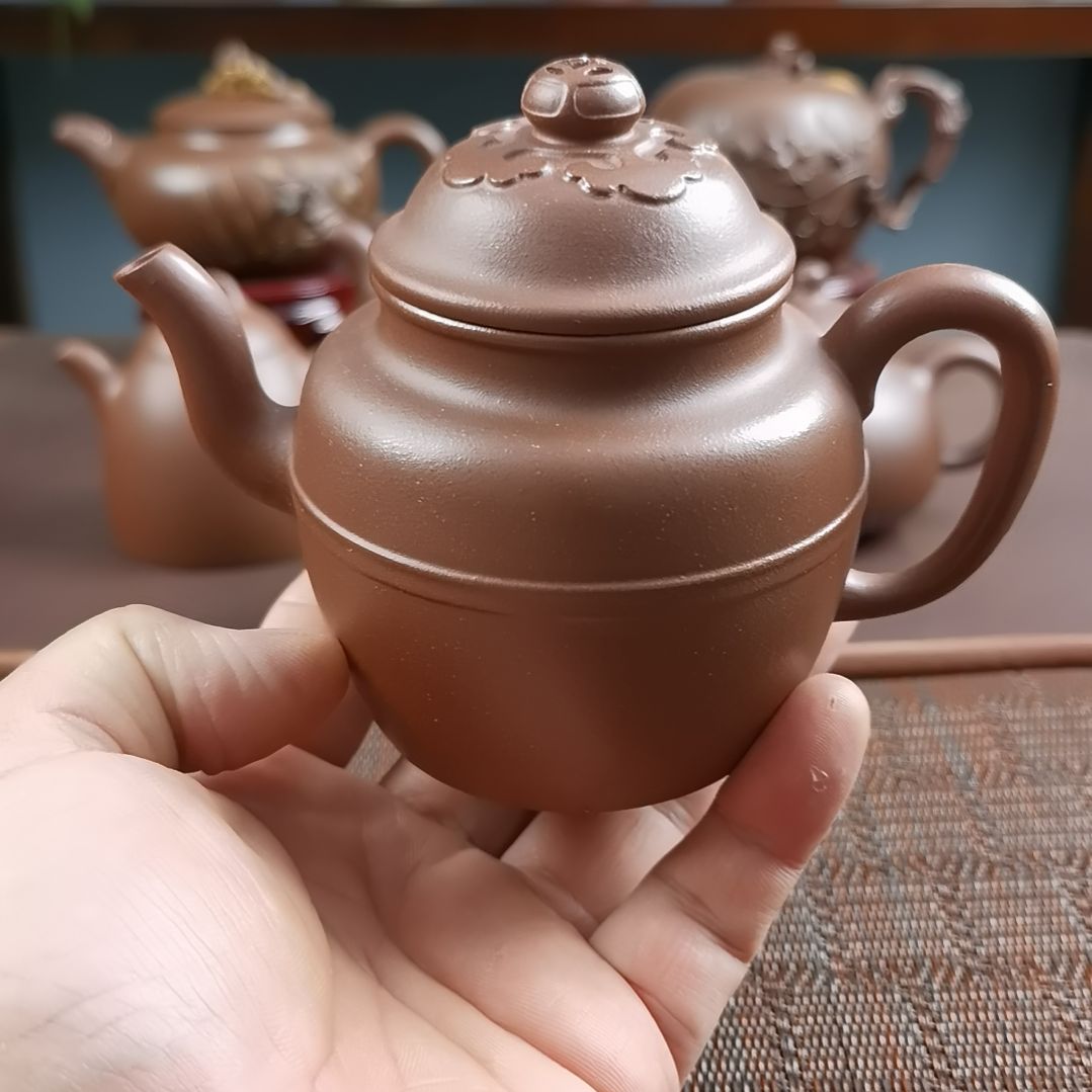 茶壶紫砂底槽清金钱如意280CC