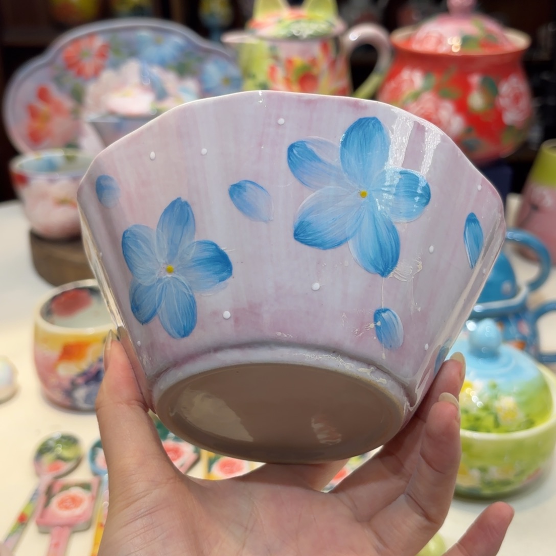 景德镇手绘高温釉下彩陶瓷茶具