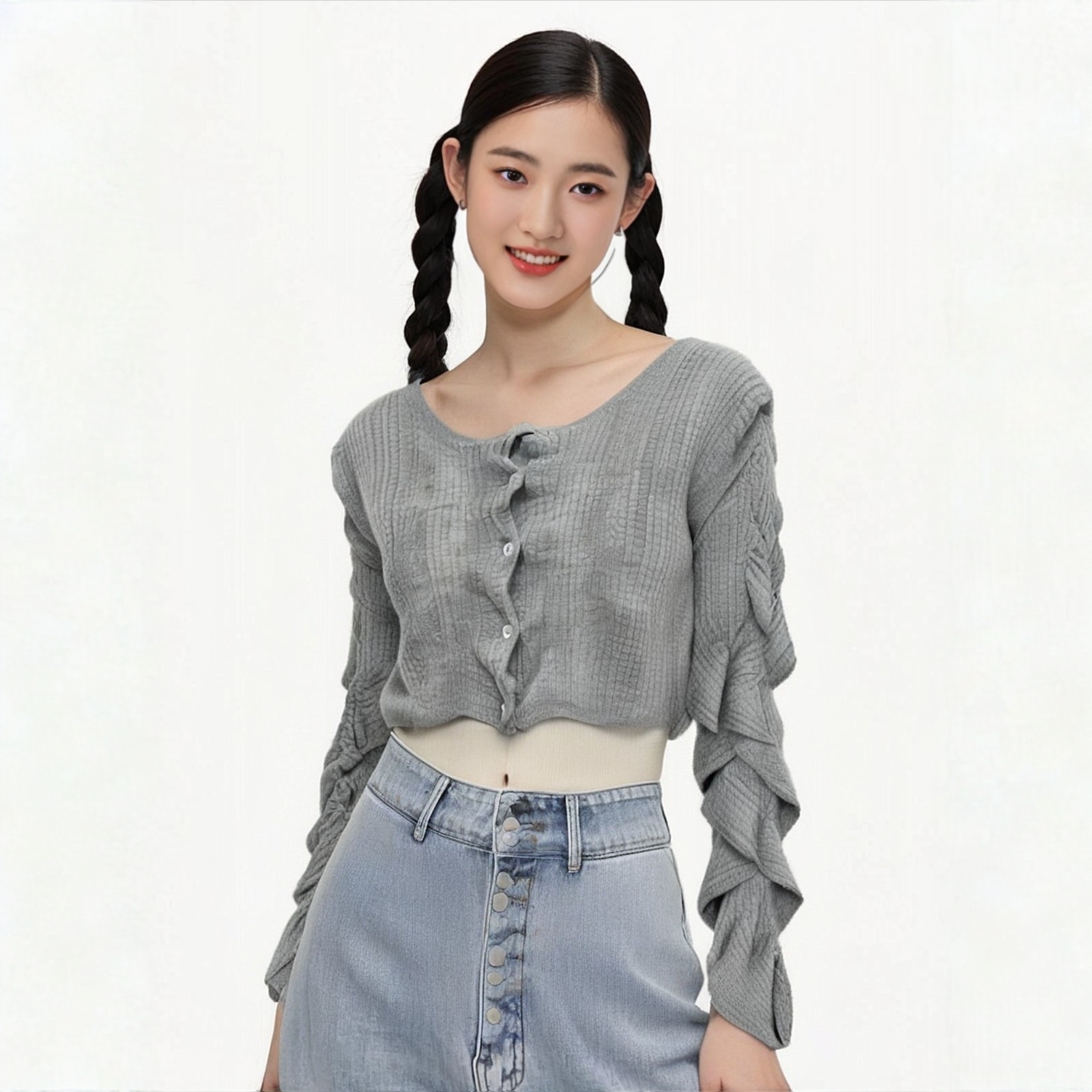 99新 MIU MIU/缪缪 双双臻选/zz00619/缪缪针织衫/36
