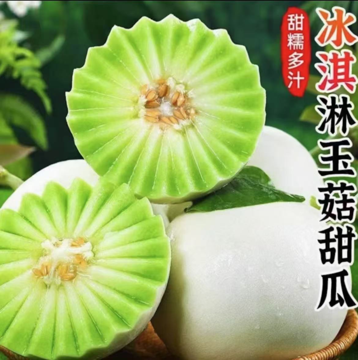 【精品大果】山东玉菇冰淇淋甜瓜 只做精品大果 净重4.5斤装hq