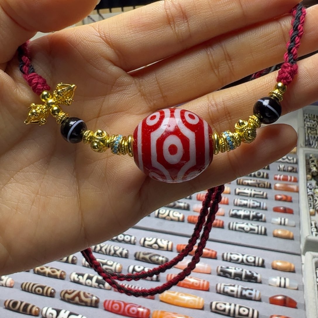 逍***火玛瑙/玉髓未镶嵌颈饰