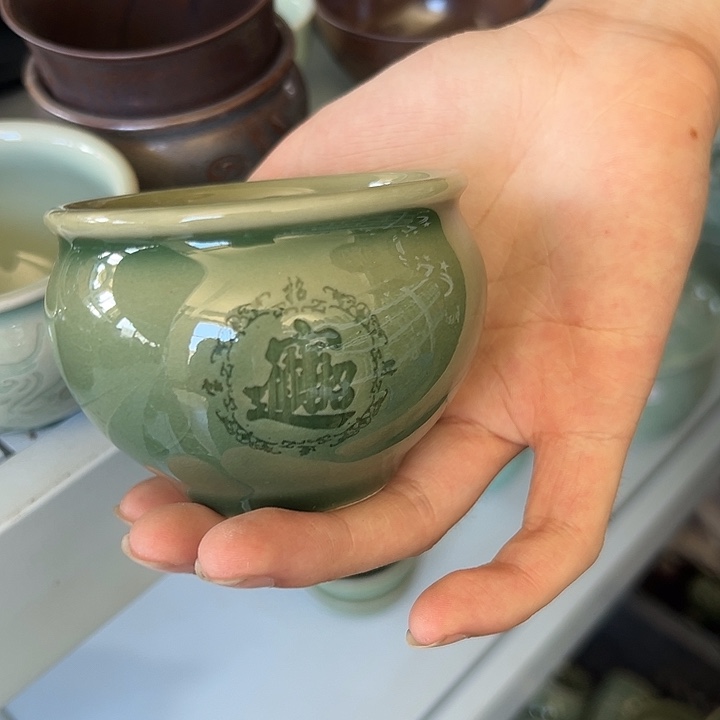 龙泉云间青瓷小米茶器