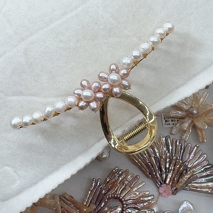 淡水珍珠发饰银S925镶嵌情**馆