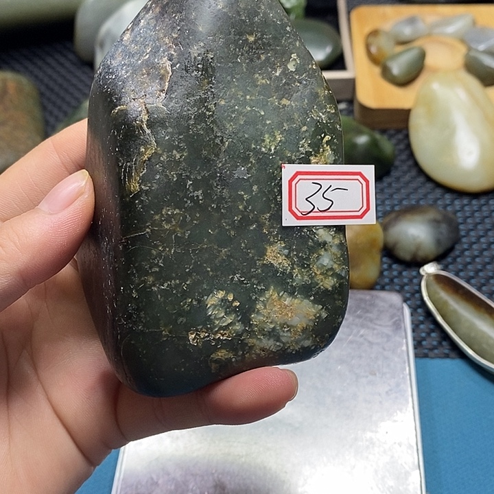 和田玉未镶嵌挂件35