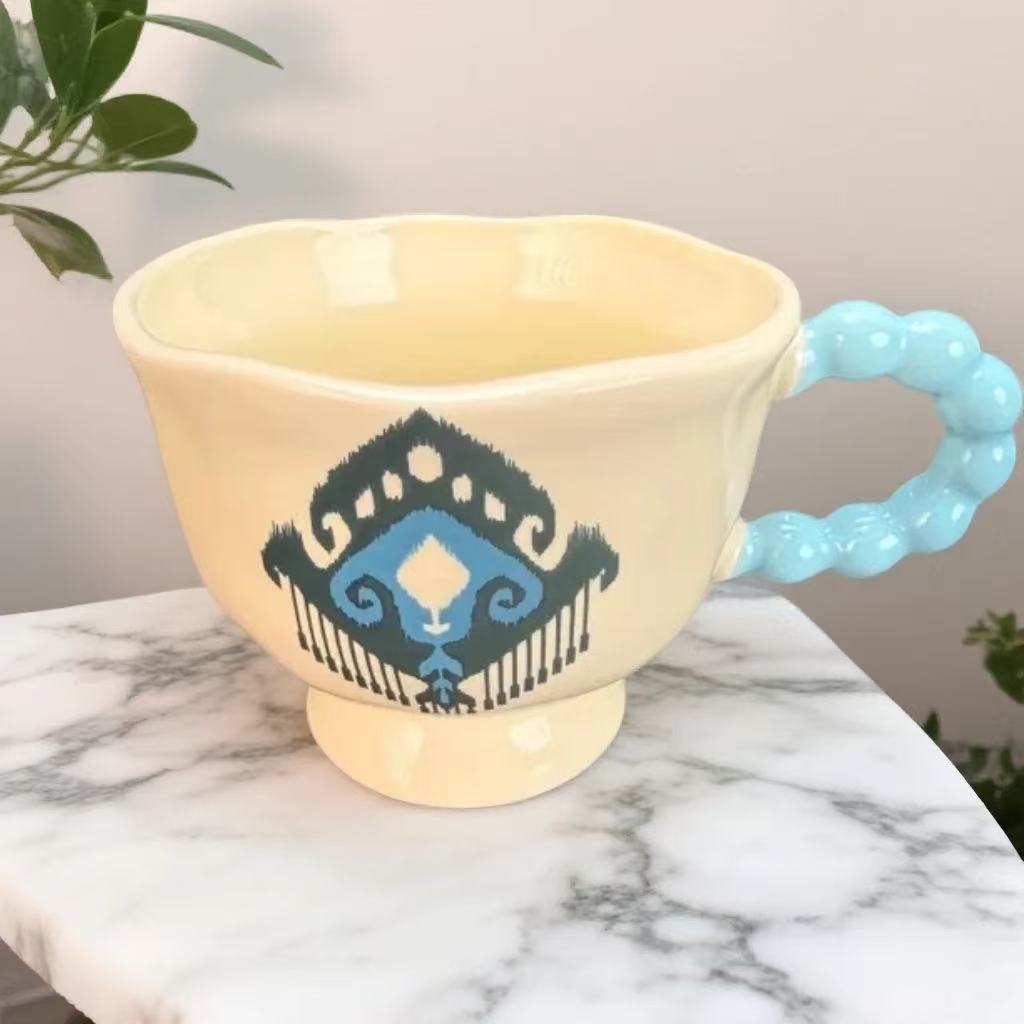 民族风巴旦木花茶杯