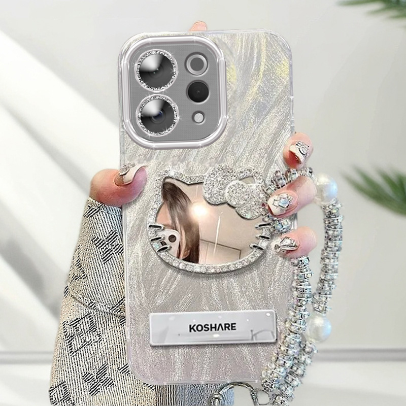 全包摄像头VIVOS50手机壳羽纱KT猫镜子V2528A软壳S50Promini高档