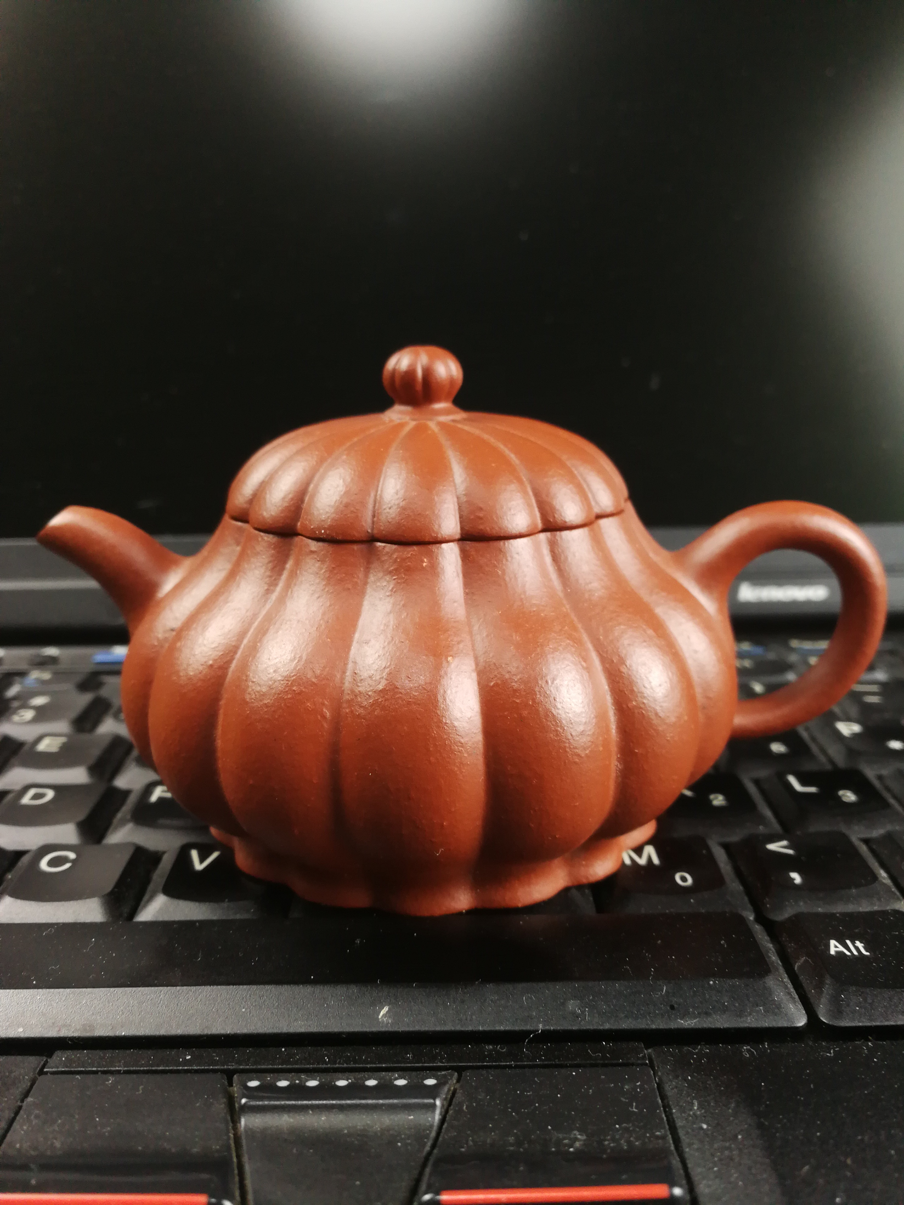 生沙生料赵庄朱泥零添加一壶一检筋纹矮潘壶精工全手工 130cc