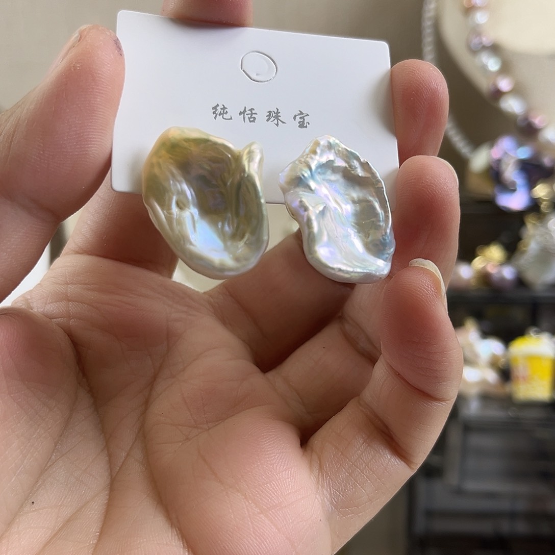 淡水珍珠耳饰未镶嵌【纯恬】