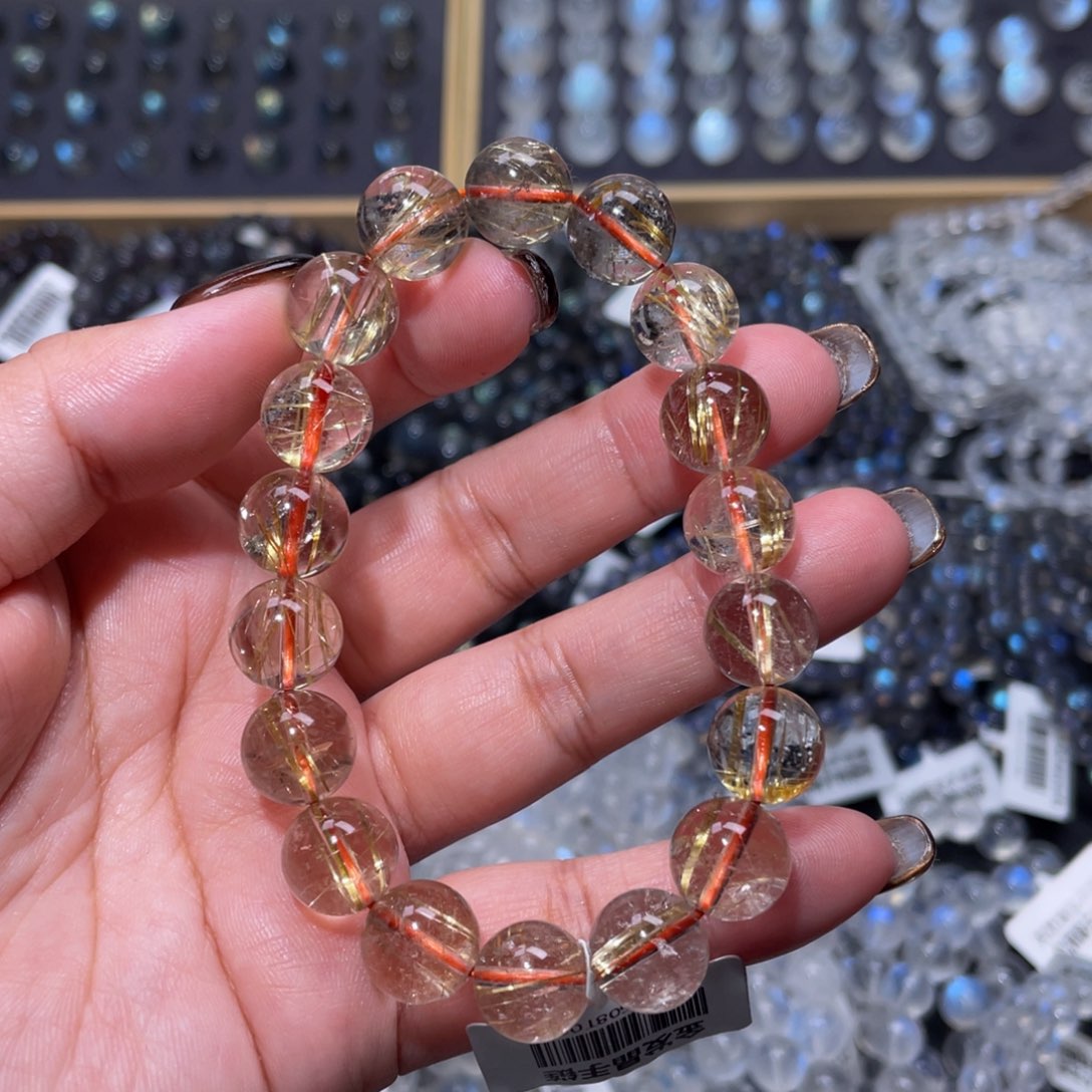 发晶手链未镶嵌金发晶手链11mm