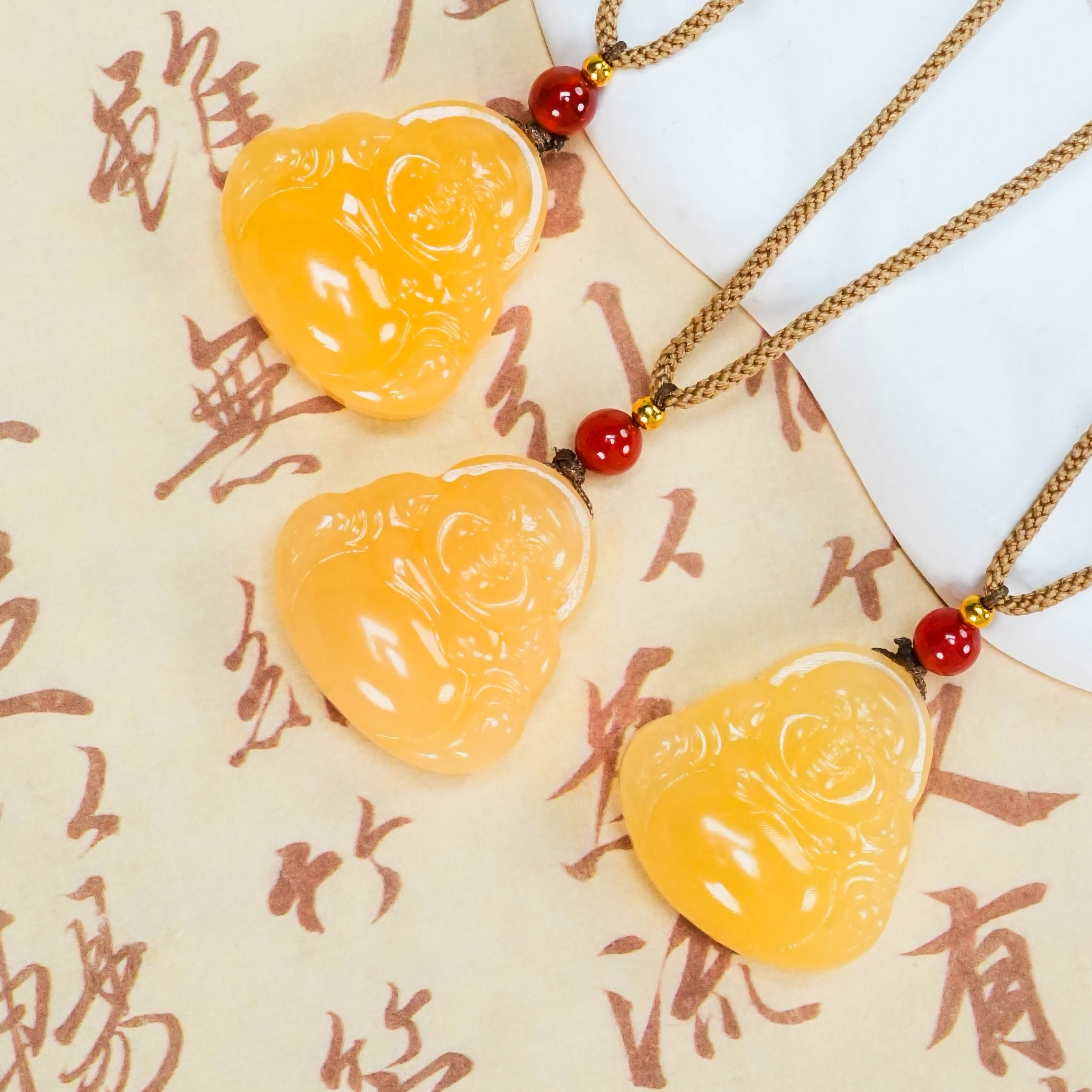 Y-791 巴玉黄色佛公吊坠 多样性发其一