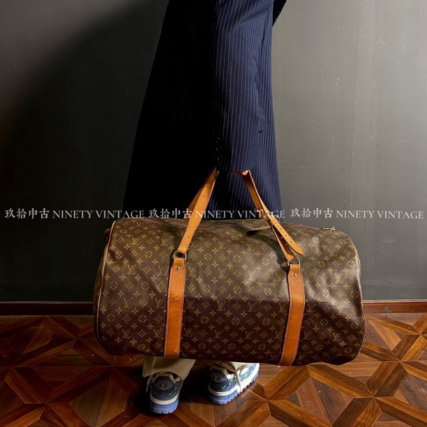 95新 LouisVuitton/路易威登 中古大号巴比龙 老花 68旅行袋包