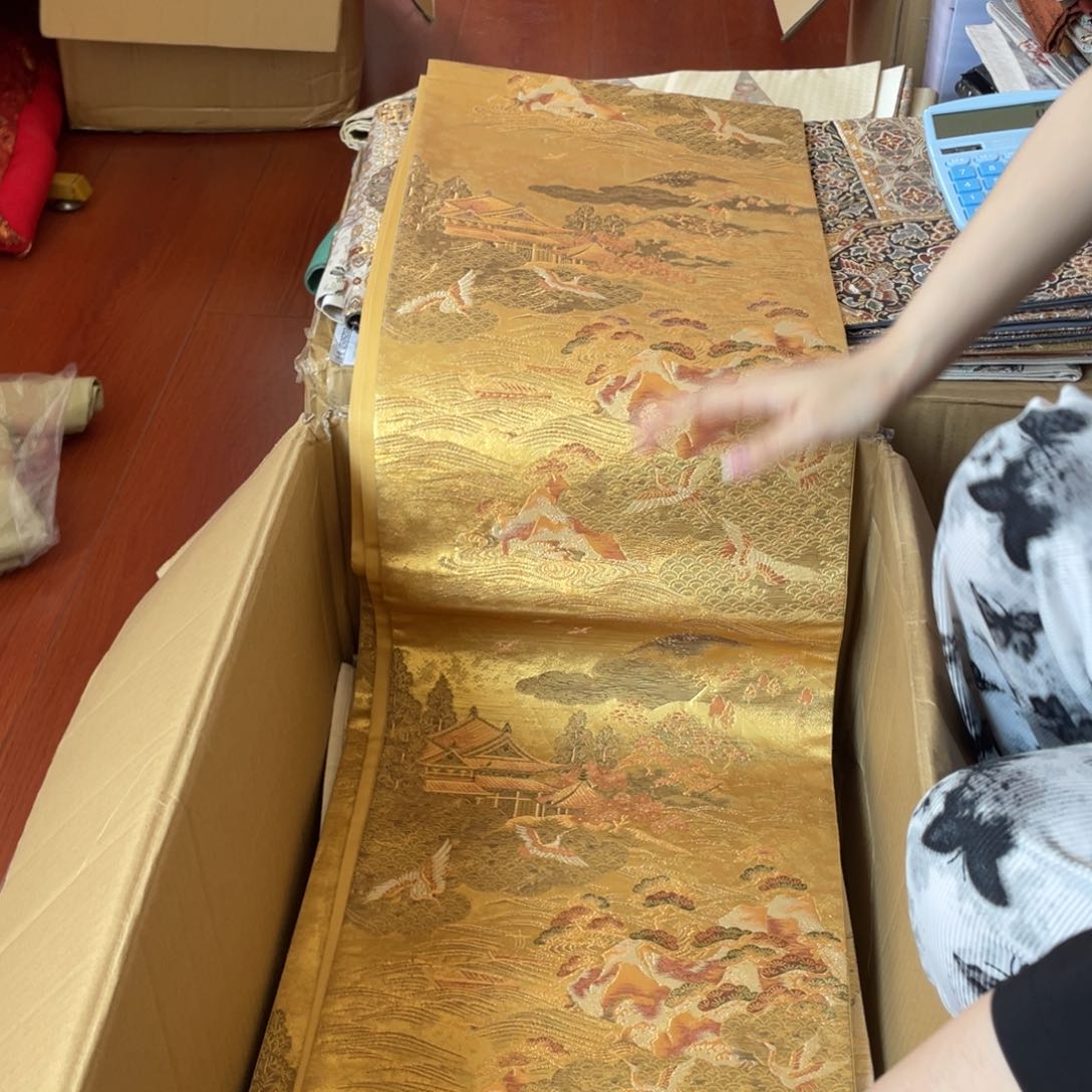 刺绣唐锦西阵织高端定制面料 